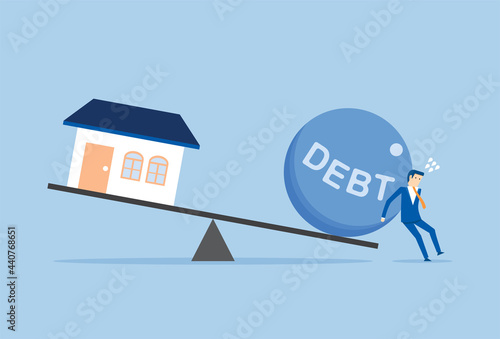 Foreclosure house big debt loan