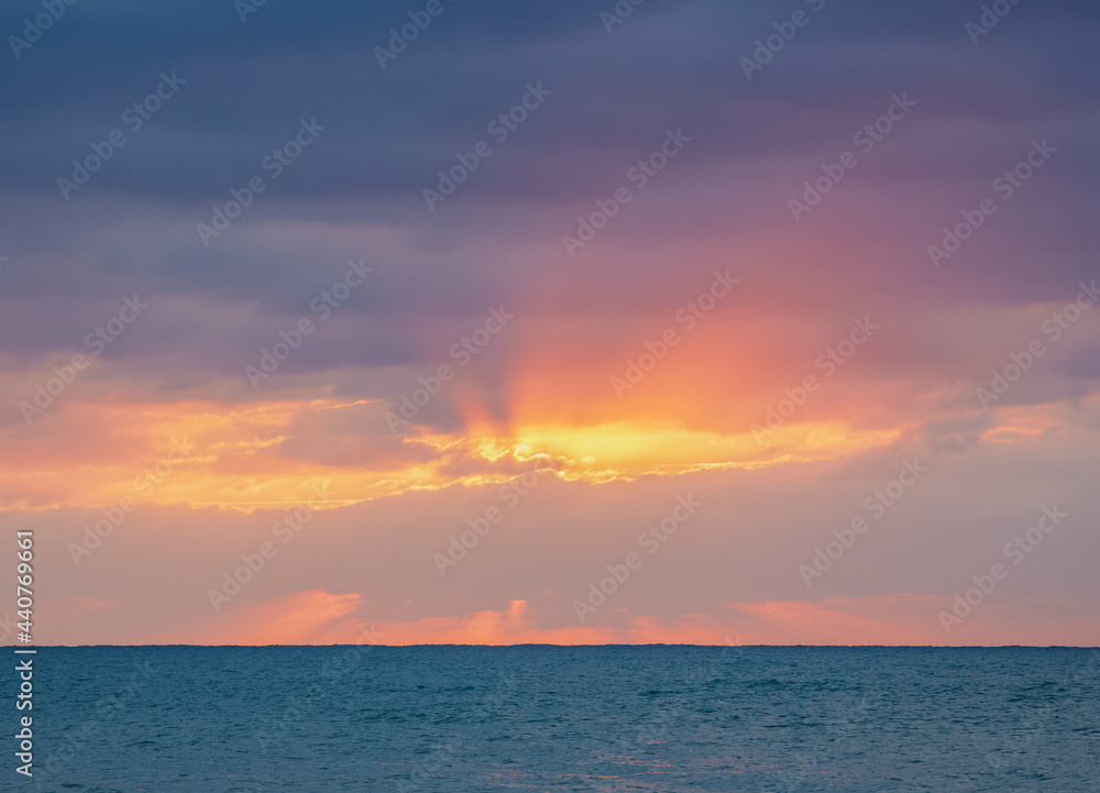 Sunset at Long Bay, Negril, Westmoreland Parish, Jamaica