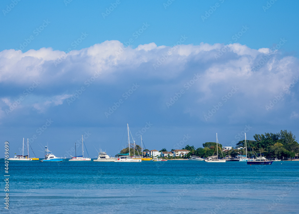 Ships at Long Bay, Negril, Westmoreland Parish, Jamaica