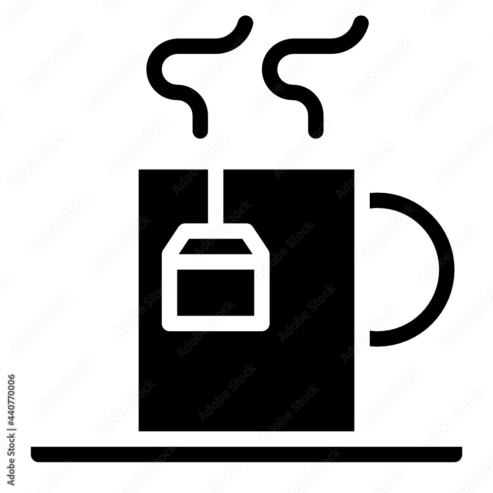 hot tea glyph icon hot tea glyph icon
