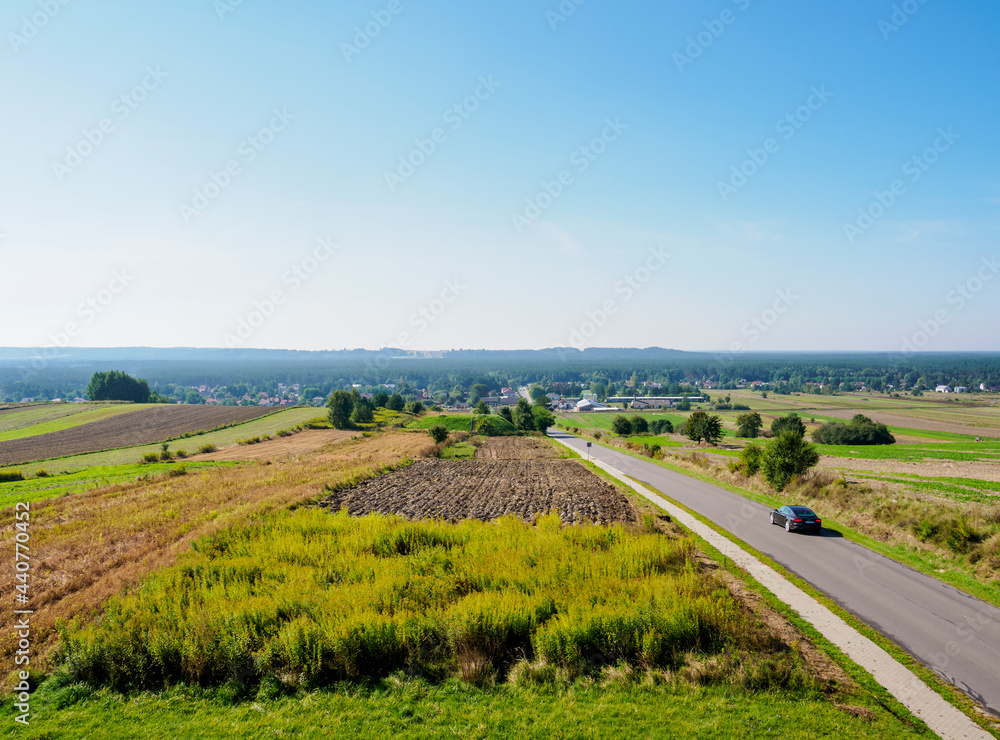 Landscape seen from the Viewing Tower in Susiec, Roztocze, Lublin Voivodeship, Poland