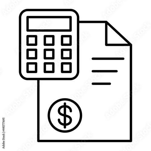 Vector Accounting Outline Icon Design