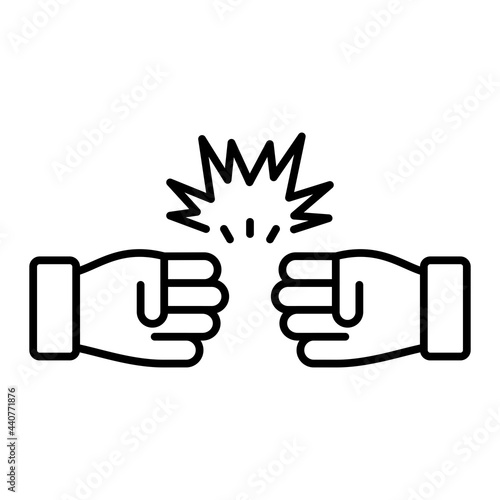 Vector Struggle Outline Icon Design