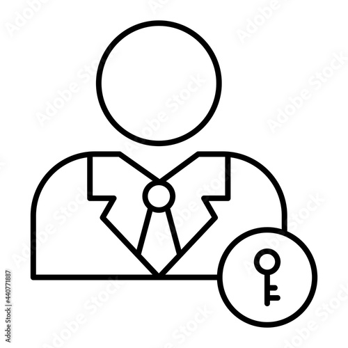 Vector Locksmith Outline Icon Design