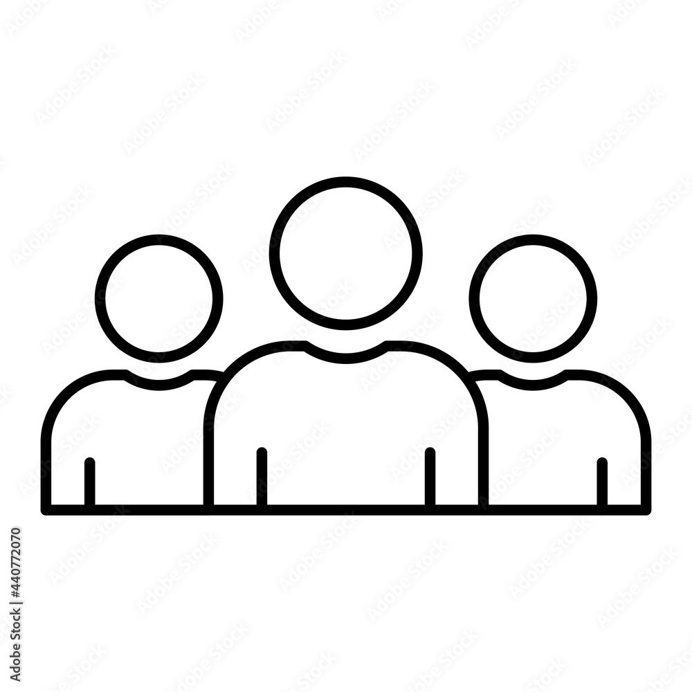 Vector Group Outline Icon Design Vector Group Outline Icon Design