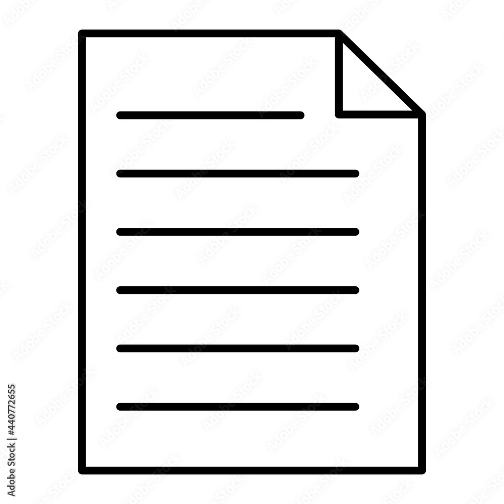 Vector Note Outline Icon Design Vector Note Outline Icon Design