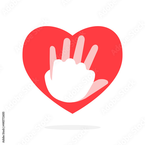 CPR Hand icon. Clipart image isolated on white background