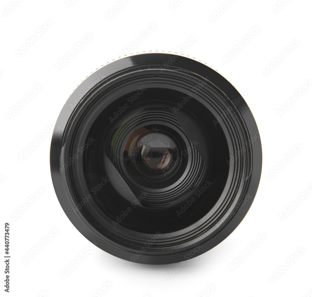 Camera lens on white background Camera lens on white background