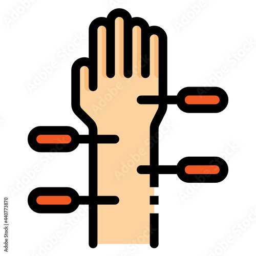 acupuncture line icon
