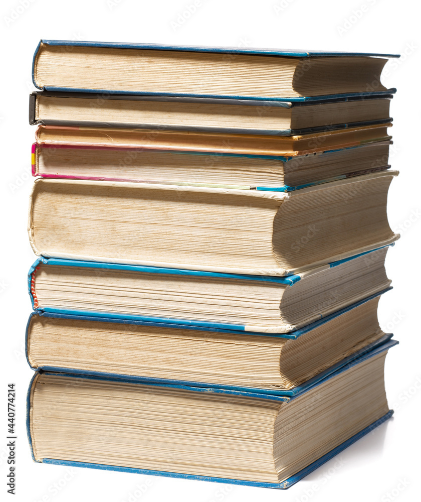 stacked old book isolated on white background stacked old book isolated on white background
