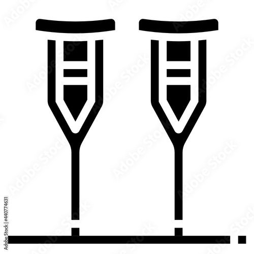 crutches glyph icon