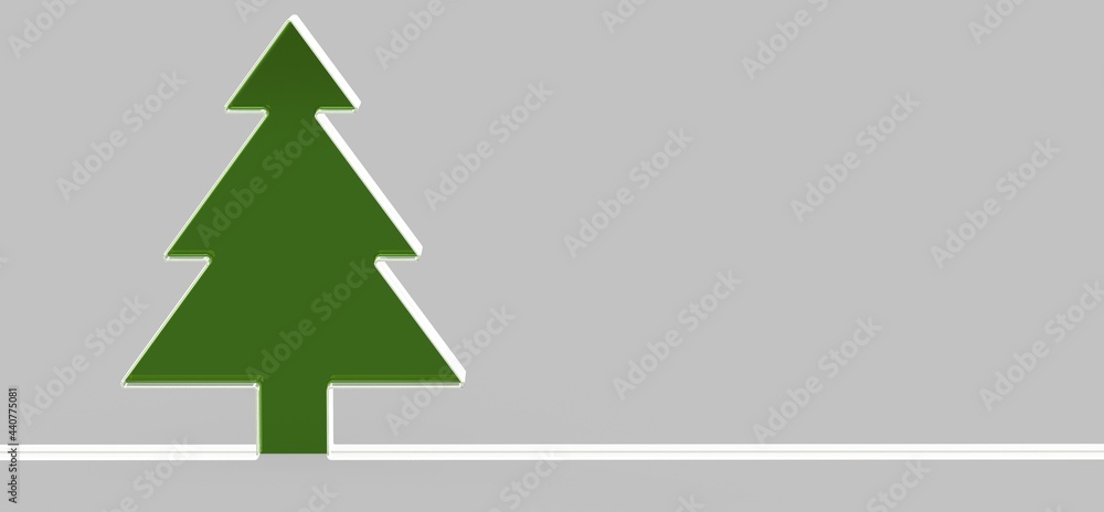 Fototapeta premium merry christmas card modern 3d minimal digital.