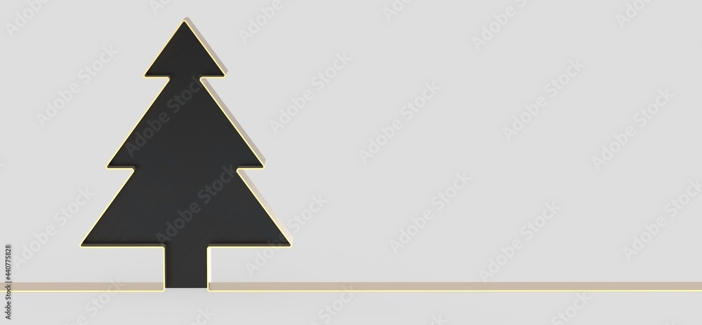Fototapeta premium winter merry christmas card modern 3d minimal