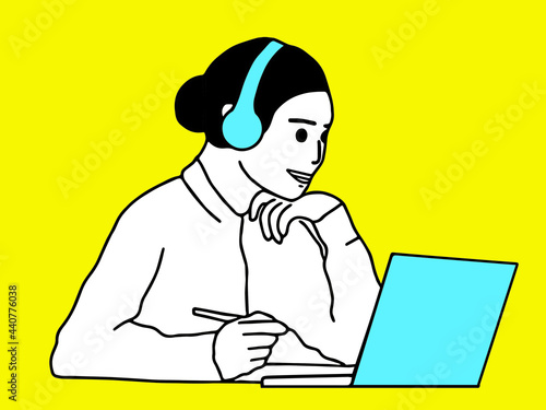 woman making facetime video calling with smartphone. using zoom meeting online app, social distancing, work from home remotely during covid-19 coronavirus lockdown, new normal concept vector design