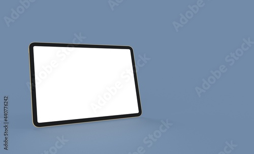 pc  tablet computer  ipad with blank 3d
