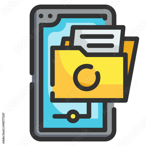 folder line icon