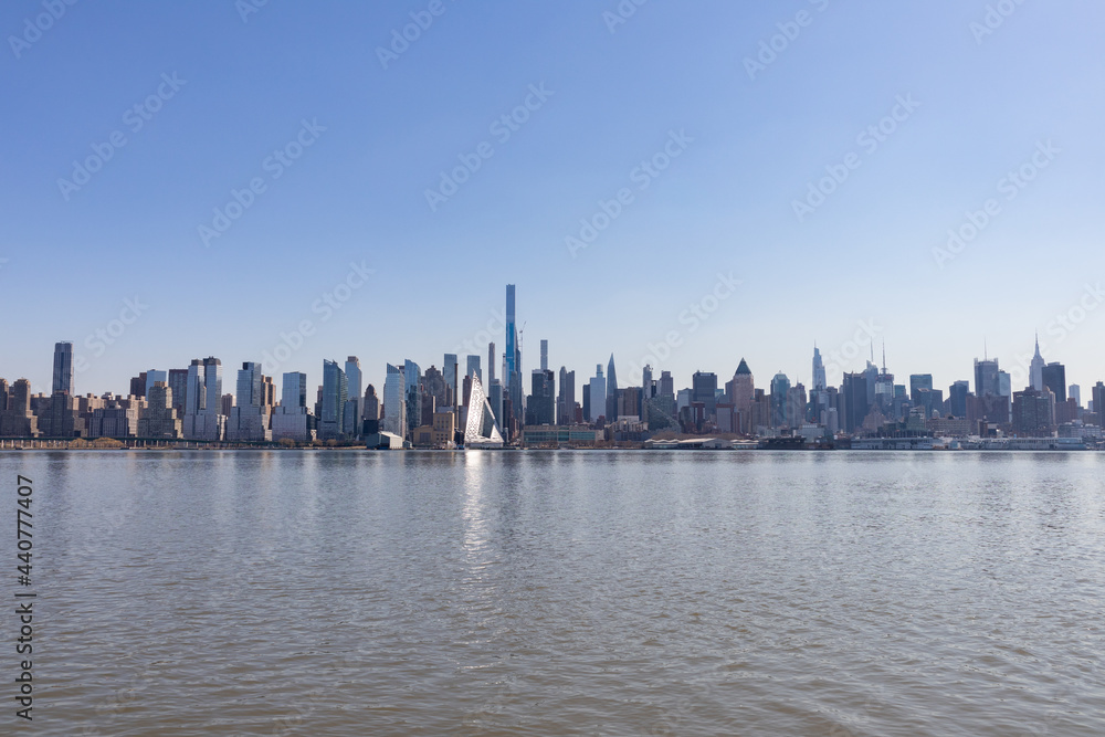 Beautiful Modern Midtown Manhattan Skyline with Tall Skyscrapers in New York City