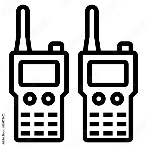 walkie talkie line icon