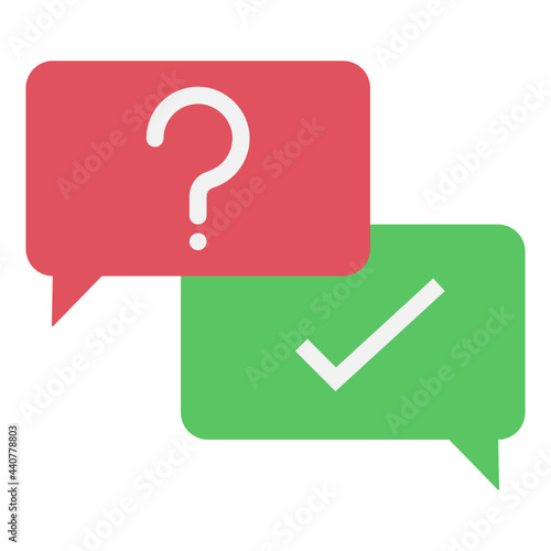 question flat icon