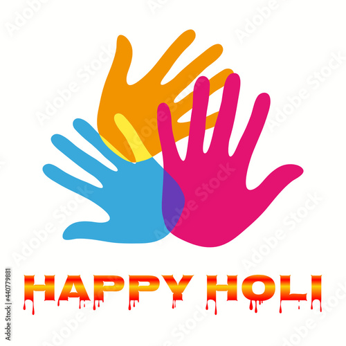 hands holding hands Happy Holi festival background 