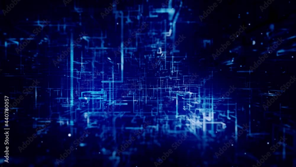 Technology Information Corporate Mobile Communication Background Loop Blue Technology Information Corporate Mobile Communication Background Loop Blue