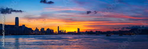 Wallpaper Mural Hong Kong Cityscape at Dusk Torontodigital.ca