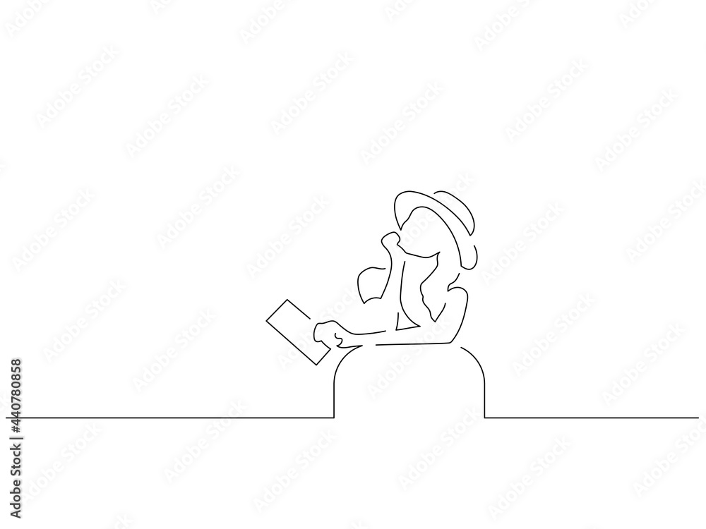 Woman with a suitcase line drawing, vector illustration design. Summer collection. Woman with a suitcase line drawing, vector illustration design. Summer collection.