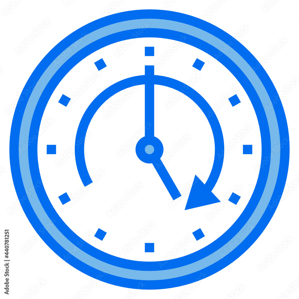 clock blue line icon clock blue line icon
