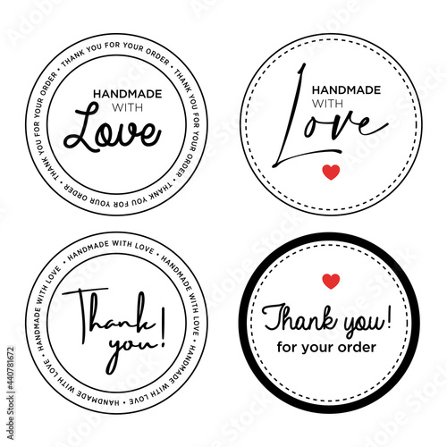 Thank you for your order. Set of stamps made with love product