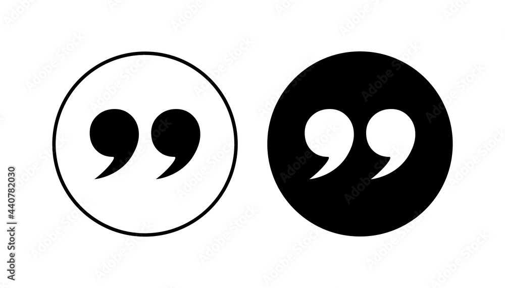 Fototapeta premium Quote icon set. Quotation mark symbol.