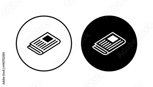 Newspaper icon set. news paper vector sign
