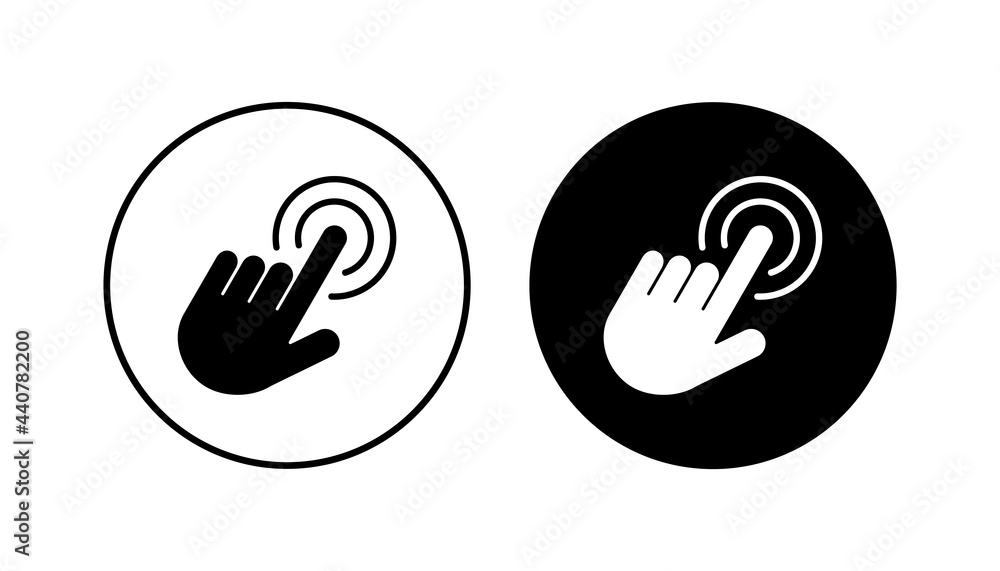 Hand click icon set. pointer icon vector. hand cursor icon vector Hand click icon set. pointer icon vector. hand cursor icon vector