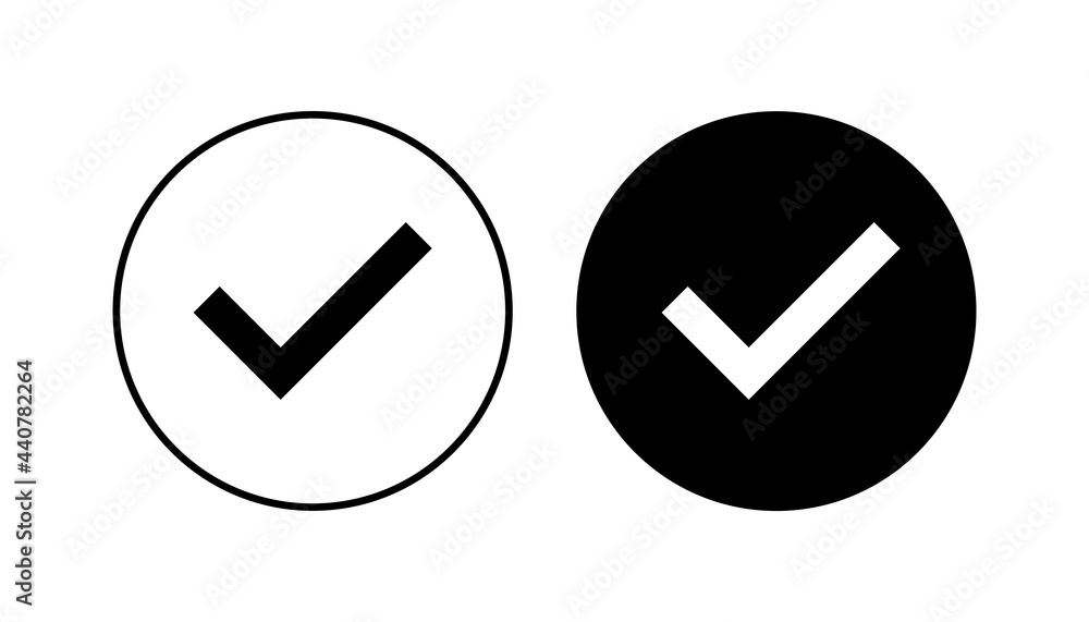 Check mark set. Check mark icon. Tick mark symbol vector Check mark set. Check mark icon. Tick mark symbol vector