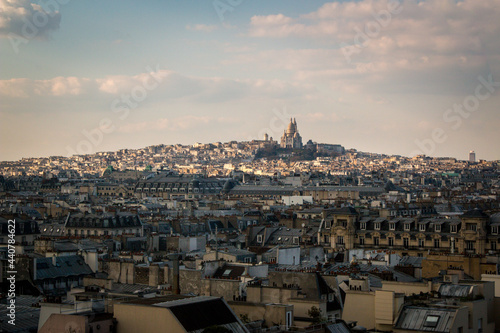 Montartre Paris view at sunset beautiful