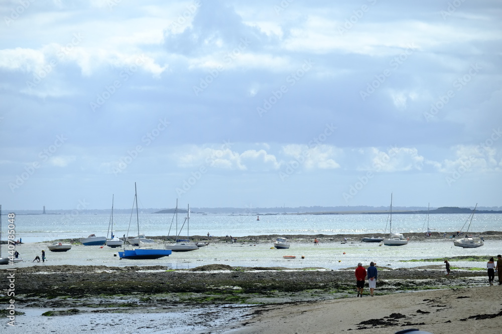 Some boats at low tide at le Pouliguen, France. Some boats at low tide at le Pouliguen, France.