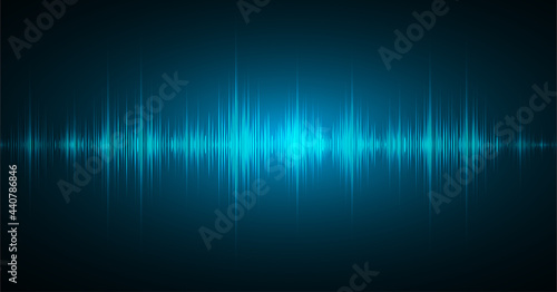 Sound waves oscillating dark light