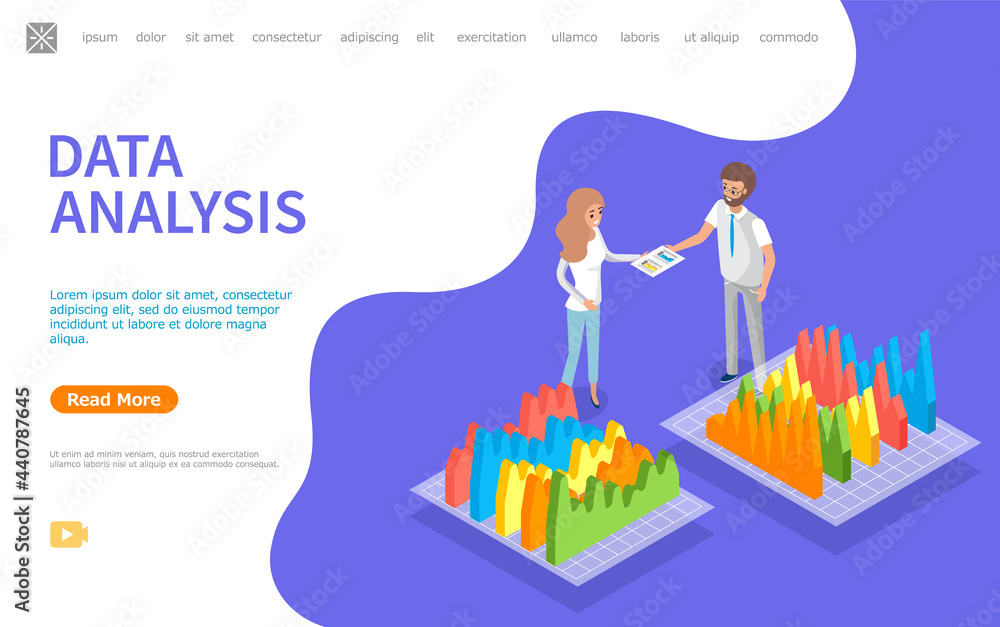 Visualize with business analytics. People work with statistical data analysis, changing indicators. Employees analyze statistical indicators, business data. Characters work with marketing research Visualize with business analytics. People work with statistical data analysis, changing indicators. Employees analyze statistical indicators, business data. Characters work with marketing research