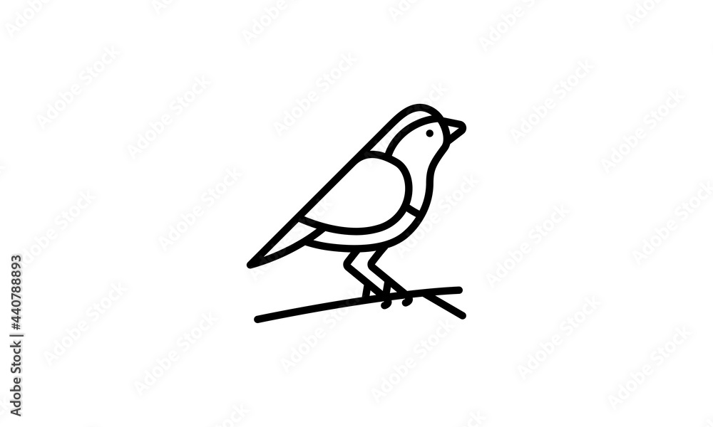 Obraz premium bird icon illustration vector fly
