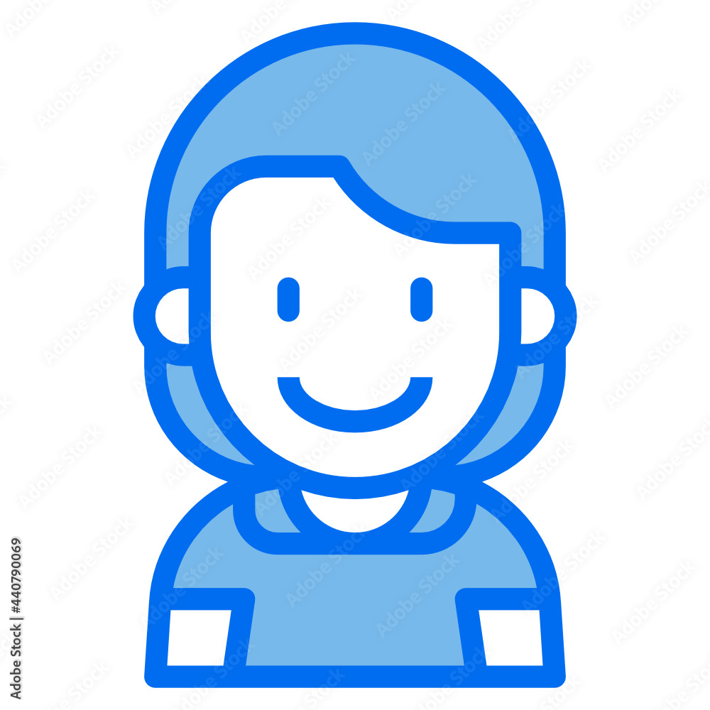 kid blue line icon kid blue line icon