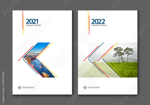 Cover design annual report business catalog company profile brochure magazine flyer booklet poster banner. A4 template design element cover vector.