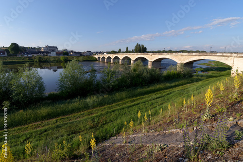 Bridge on the Loire river in Amboise city