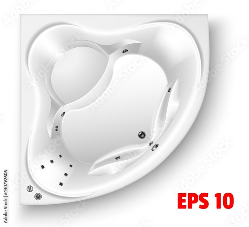 bath white plumbing isolated vector realistic eps10 3