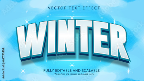 winter text effect editable