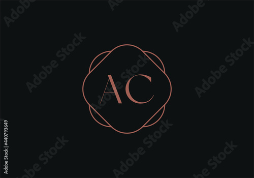 Initial letter AC logo design template
