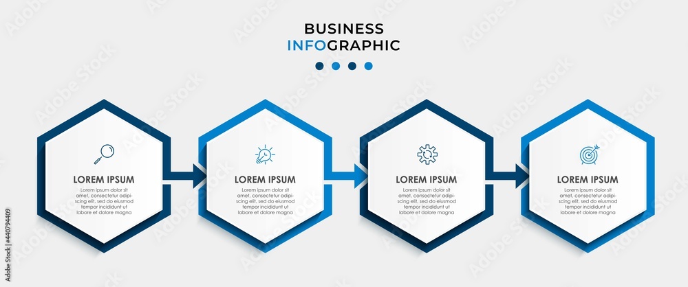 Business Infographic design template Vector with icons and 4 options or steps. Can be used for process diagram, presentations, workflow layout, banner, flow chart, info graph Business Infographic design template Vector with icons and 4 options or steps. Can be used for process diagram, presentations, workflow layout, banner, flow chart, info graph