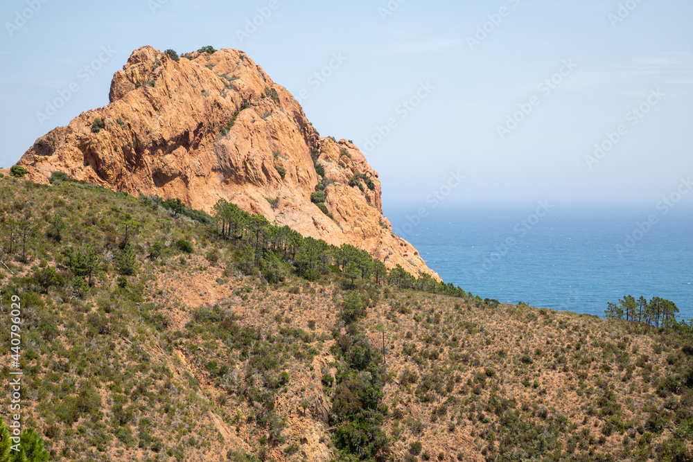 Red rock formations at the 