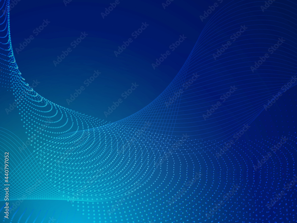 Naklejka premium 2d illustration Abstract futuristic electronic circuit technology background 