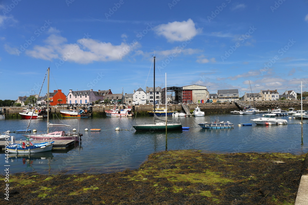 The fishing port of Guilvinec in Finistère in Brittany, France.