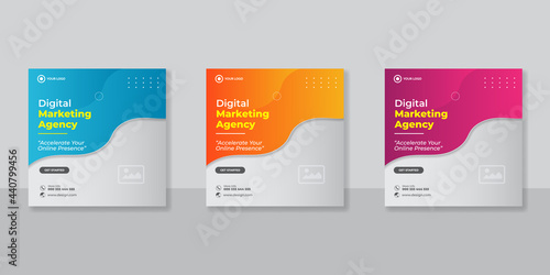 Digital business marketing social media post template