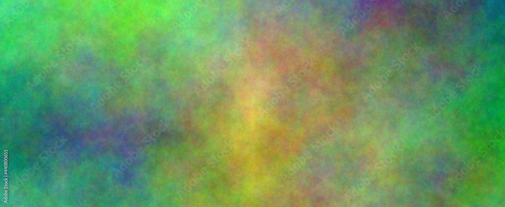Light colors background. Yellow, green and blue. Banner abstract background. Blurry color spectrum, texture background. Rainbow colors. Vivid colors spectrum background.